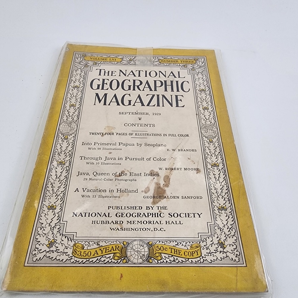 National Geographic Magazine September‎ 1929 No Insert